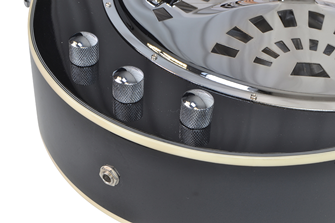 Electro-Acoustic Resonator Guitar Black Br 